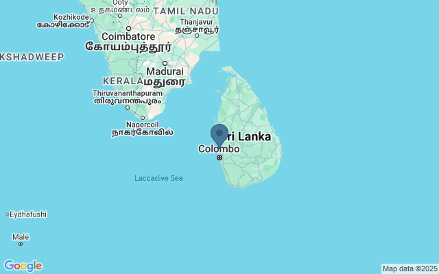 Kaart met locatie Vismarkt Negombo